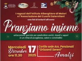 Amalfi, il pranzo di Natale per gli anziani preparato dagli studenti dell’Alberghiero