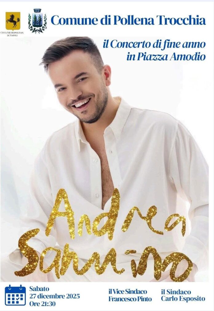 Fine anno a Pollena Trocchia, sabato sera Andrea Sannino in concerto in Piazza Amodio