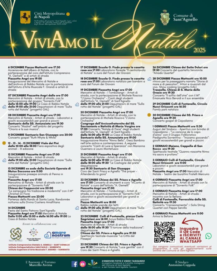 Sant’Agnello, presentato il cartellone “ViviAmo il Natale 2025” Sant’Agnello, presentato il cartellone “ViviAmo il Natale 2025”