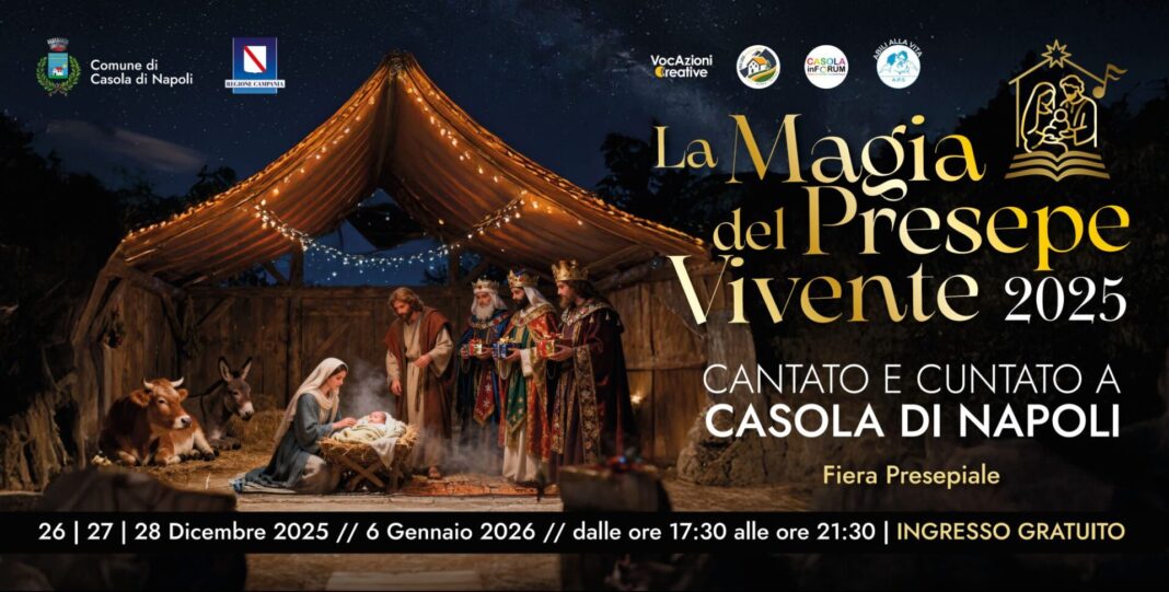 Casola di Napoli, il borgo si trasforma nel Presepe Vivente “Cantato e Cuntato”: quattro giorni tra storia, teatro e tradizione Casola di Napoli, il borgo si trasforma nel Presepe Vivente “Cantato e Cuntato”: quattro giorni tra storia, teatro e tradizione