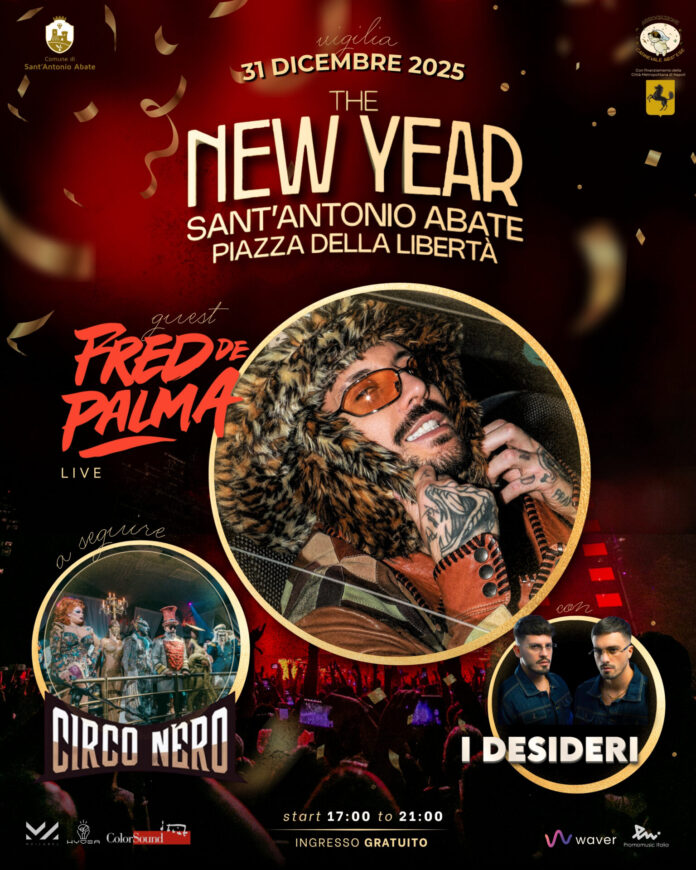Sant’Antonio Abate, Capodanno in piazza con Fred De Palma