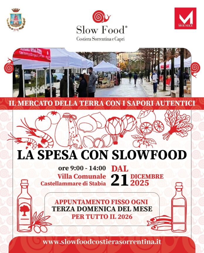 Weekend di Natale con Slow Food tra Piano di Sorrento e Castellammare di Stabia: convivialità, solidarietà e prodotti a chilometro zero