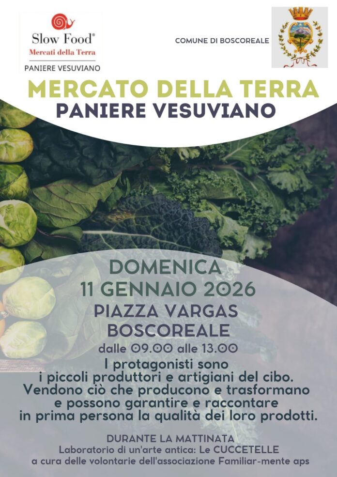 Mercato della Terra di Boscoreale, domenica 11 gennaio 2026: I colori dell’orto invernale