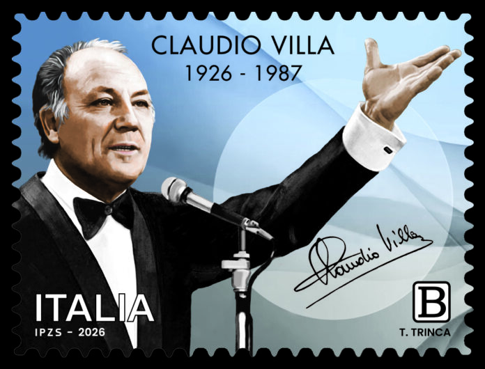 Francobollo commemorativo per Claudio Villa nel centenario della nascita