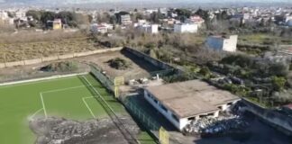 San Giuseppe Vesuviano, rogo nello stadio comunale: indagini per chiarire le cause