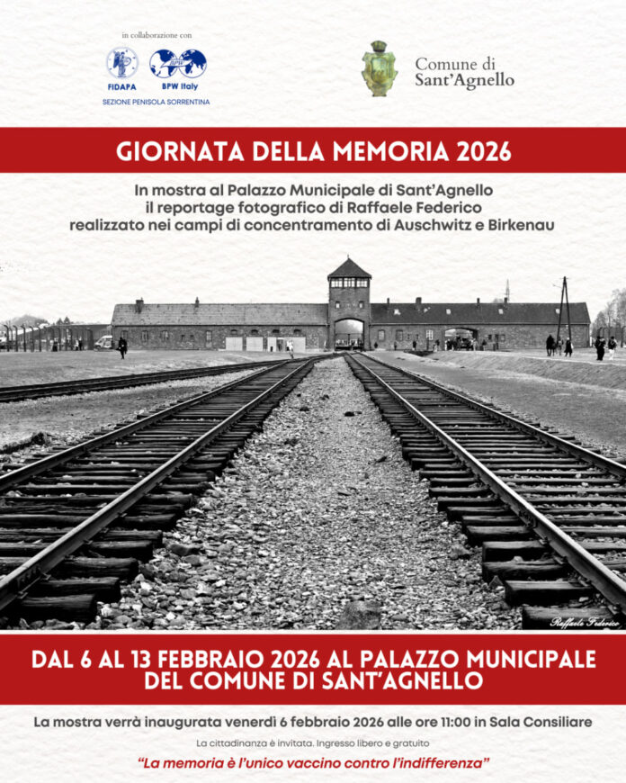 Giornata della Memoria 2026: in mostra le fotografie di Auschwitz e Birkenau a Sant’Agnello