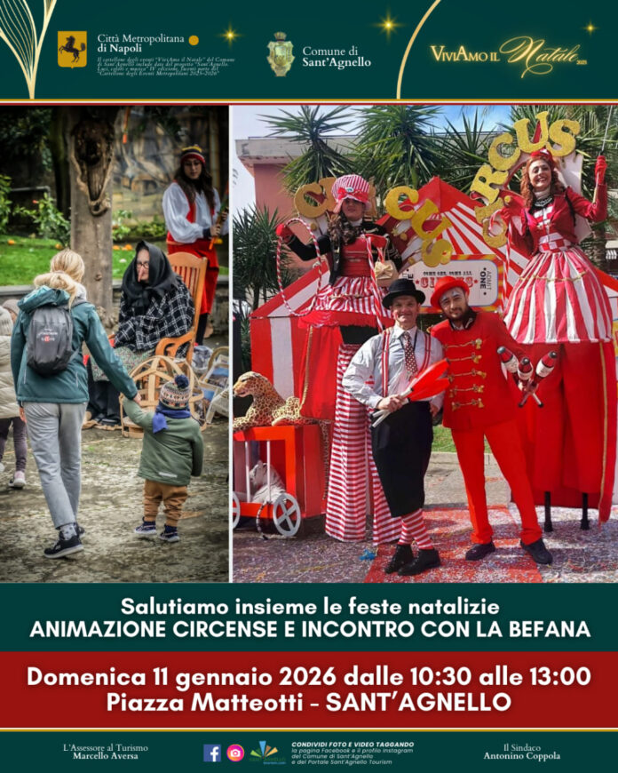 Sant’Agnello chiude il cartellone “ViviAmo il Natale” con una festa dedicata a bambini e famiglie