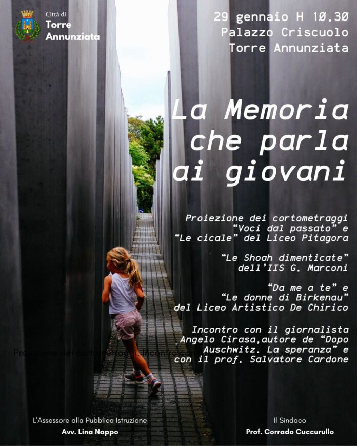 Torre Annunziata ricorda la Shoah: a Palazzo Criscuolo l’iniziativa “La Memoria parla ai giovani”