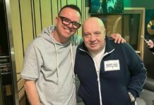 Gigi D'Alessio e Vincenzo D'Agostino in una foto pubblicata sui social