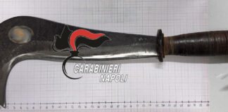 Pozzuoli, pensionato fermato con un’ascia da 27 centimetri