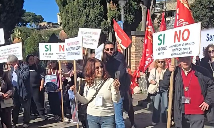 Protesta guide Scavi di Pompei (1)