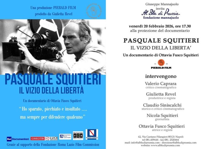 Proiezione del documentario “Pasquale Squitieri: il vizio della libertà” al Blu di Prussia