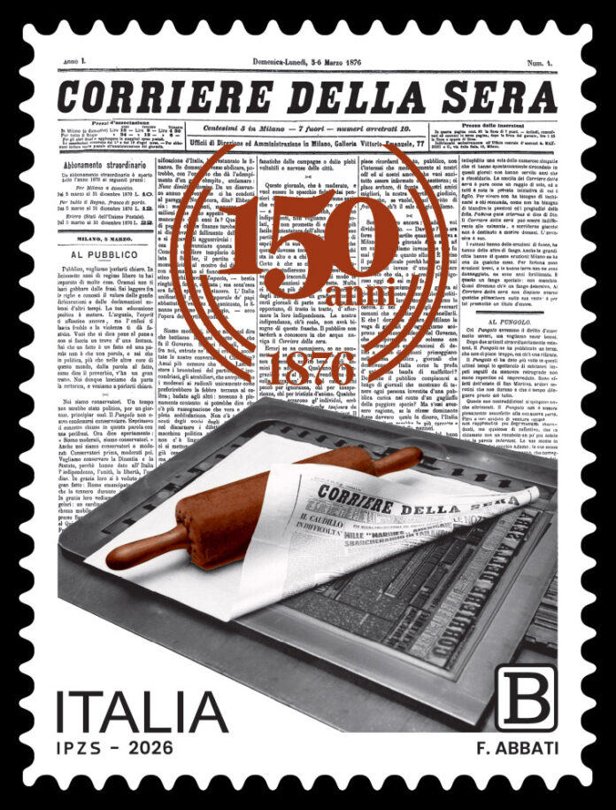 Poste Italiane: francobollo per i 150 anni del Corriere della Sera Poste Italiane: francobollo per i 150 anni del Corriere della Sera