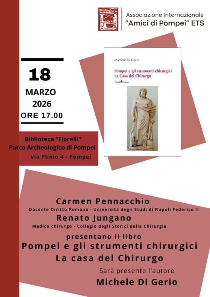 Pompei e gli strumenti chirurgici: presentazione del libro di Michele Di Gerio