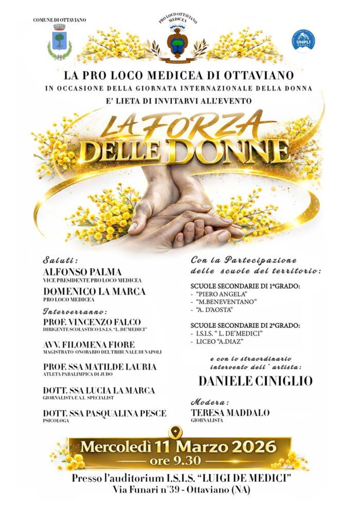 Ottaviano, “La forza delle Donne”: cinque scuole celebrano il valore femminile
