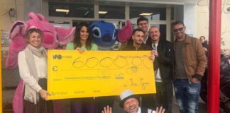 La consegna dell'assegno al Santobono